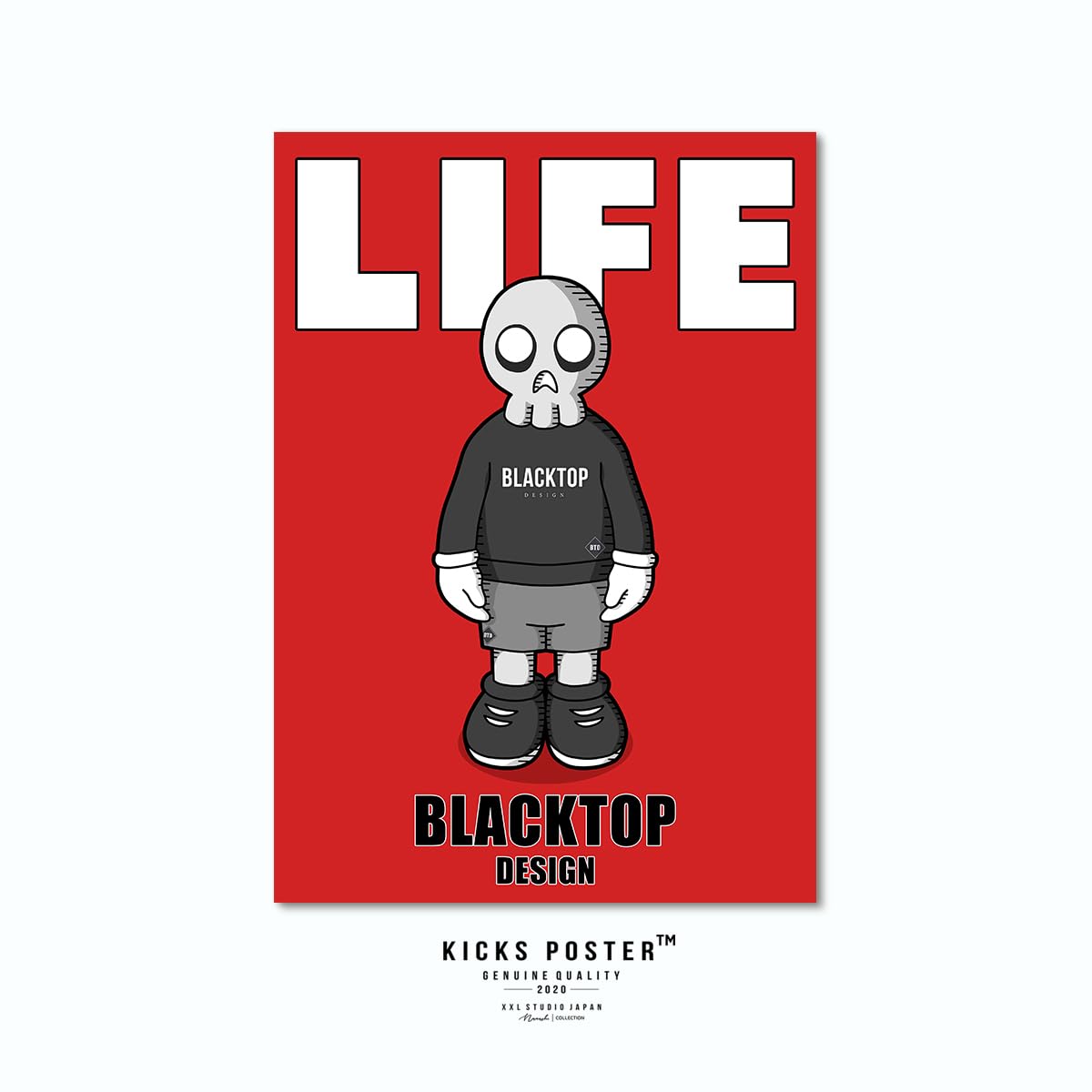 Amazon.co.jp: 現代アートポスター ドクロ スカル カウズ KAWS