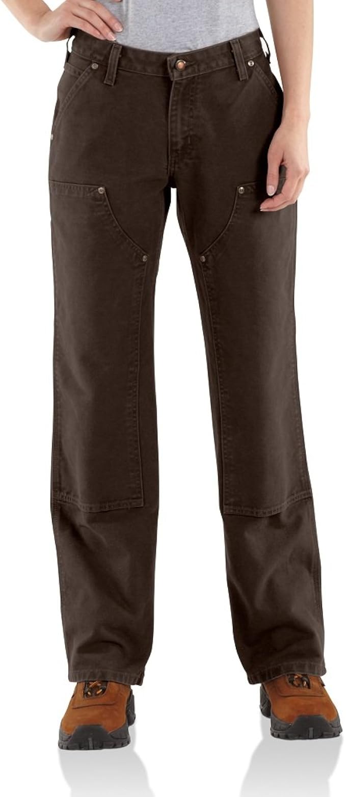 Carhartt Sandstone de la mujer carpintero Pant, 14 x 28L, marrón oscuro  (Dark Brown (Closeout)) - Amazon.com