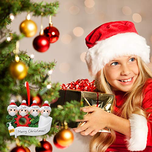 Personalized Name Christmas Ornament, 2020 Quarantine Survivor Family Customized Xmas Decorating, Christmas Tree Hanging Pendant, Diy Creative Gift For Family (Family Of 3) #TOP3