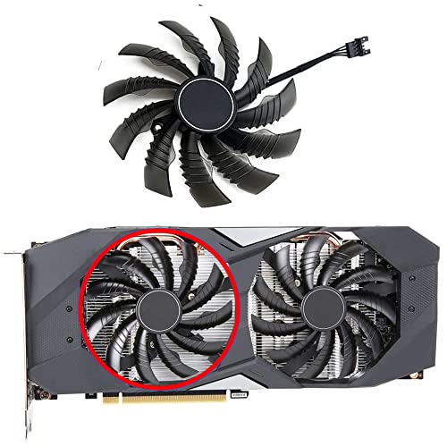 DOTODO 95 mm PLD10010S12H/PLD10010S12HH GPU Grafikkarten-Kühler Ersatz für Gigabyte GTX 1660 ti/GTX 1650 / RTX 2060 2070 2080 Grafikkartenkühler (Lüfter)