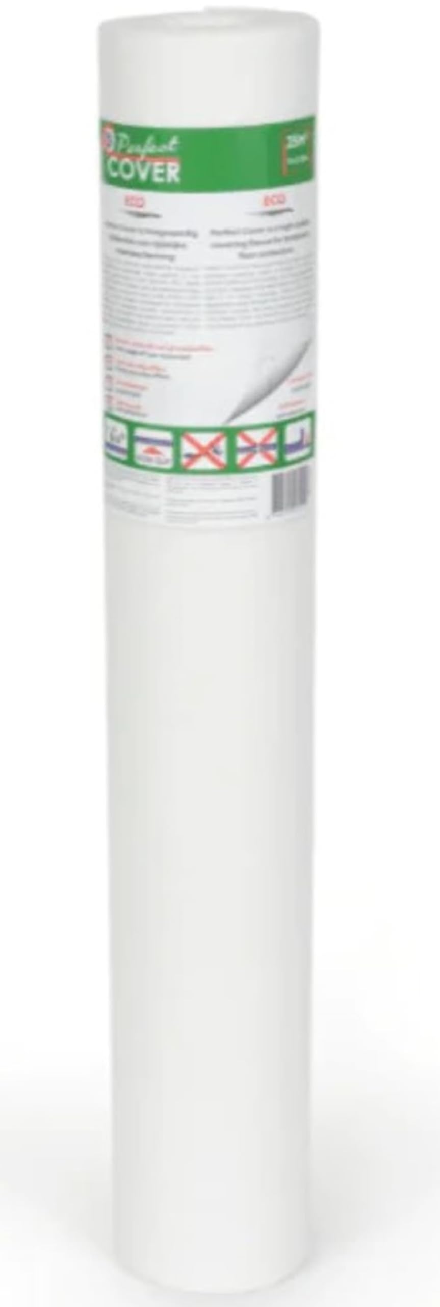 Perfect Cover Eco Malervlies Selbstklebend 25m² | 160 g/m² – Abdeckvlies für Bodenschutz bei Renovierung, Flüssigkeitsdicht, Rutschfest und Nachhaltig