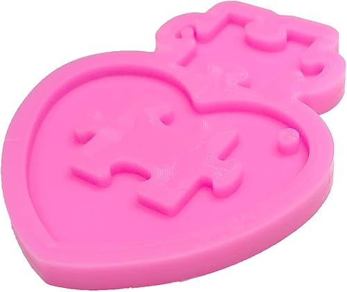 Miniatura 3 de Moldes de silicona con forma de rompecabezas de corazón brillante brillante para manualidades, llavero de arcilla polimérica, collar, colgante de