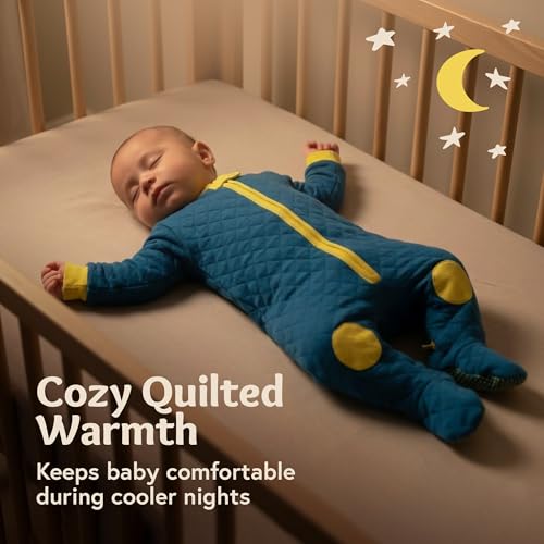 Image of baby deedee Sleepsie Quilted - Cotton Baby Footed Pajama