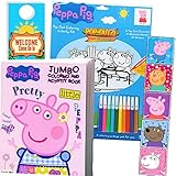 Coloring and Activity Set - Bundle Includes Peppa Pig Coloring Book, Peppa Pig Stickers, and 2-Sided...