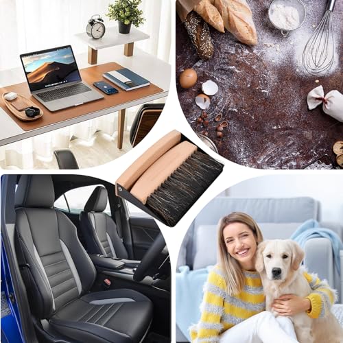 Tischbesen Besen und Kehrschaufel Set, 2 Stücke Mini Besen Tischfeger, Schwarz Tischbesen und Schaufel Tischbürste Krümelbürste Kehrbesen für Küche Wohnzimmer – Bild 7