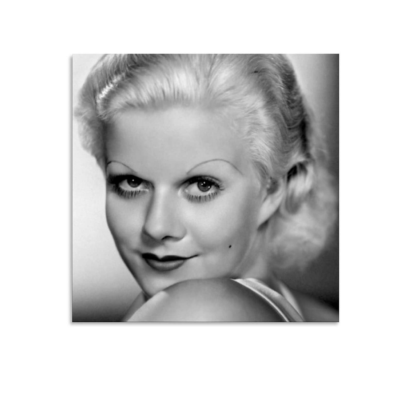 WEIYUE Jean Harlow Poster Charming Sexy Beautiful (9) Posters Wall Art Painting Canvas Gift Living Room Prints Bedroom Decor Poster Artworks 12×12inch(30×30cm)