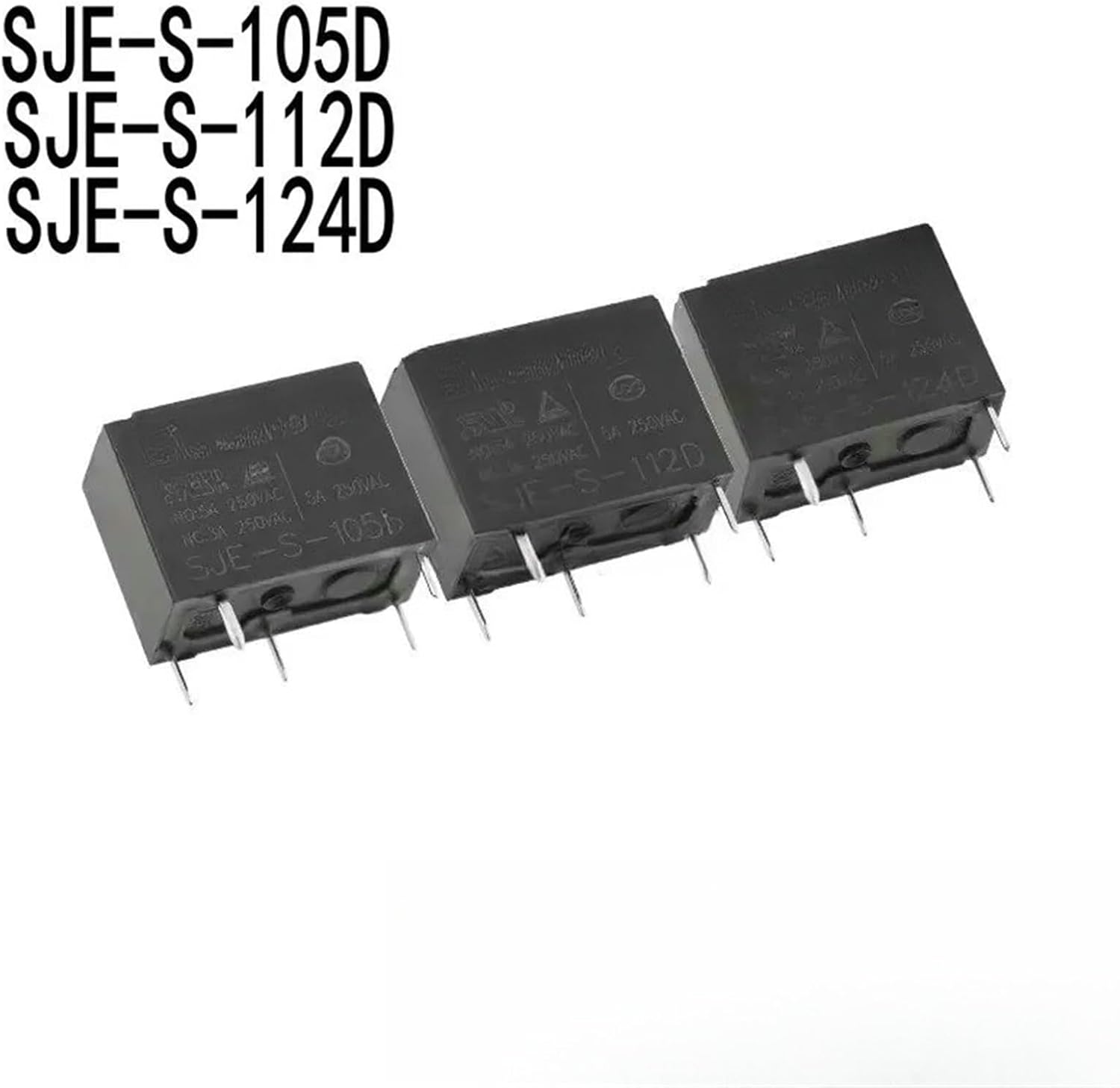 10pcs SJE-S-105D 5VDC SJE-S-112D 12VDC SJE-S-1024D 24VDC Relay 5-pin 5A Replaces HF33F-5-ZS3 HF33F-12-ZS3 HF33F-24-ZS3(SJE-S-105D)