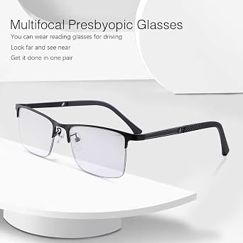 Transition Photochromic Progressive Multifocus Reading Sunglasses UV Protection Sun Readers Anti Blue Light Glasses
