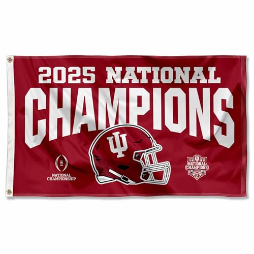 Indiana Hoosiers 2025 National Champions 3x5 Grommet Flag