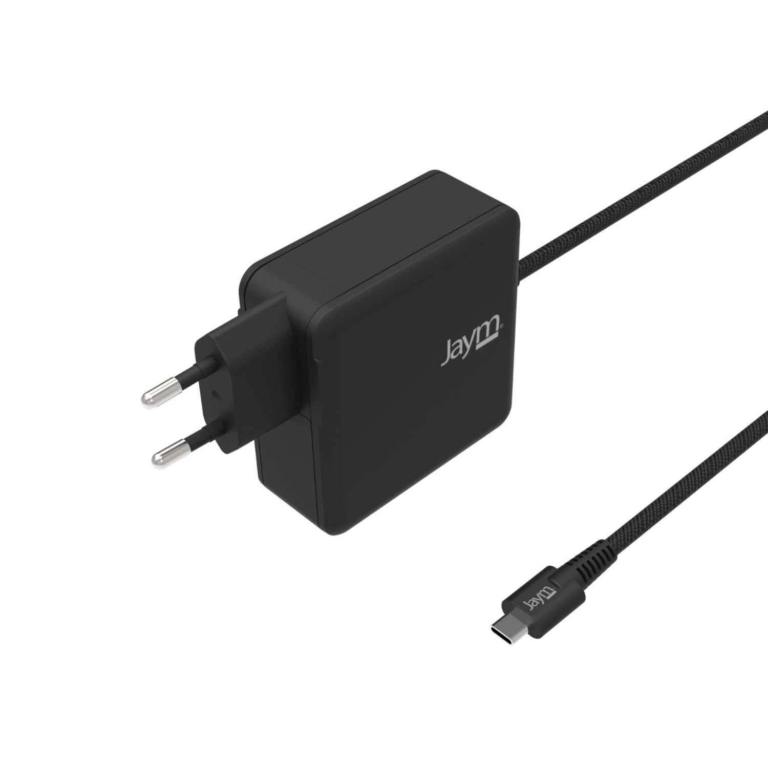 GaN - Cargador de red (100 W, ultrarrápido), USB-C PD & PPS, cable trenzado integrado de 2 m, compatible con MacBook Pro/Air, iPad Pro, iPhone 17/16 serie, Samsung Galaxy S26/S25 serie, PC Dell /HP