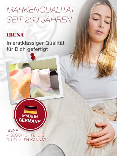Ibena Venedig Baumwolldecke 140x200 cm - Kuscheldecke 100% Baumwolle pastell bunt, angenehm leichte und kuschelweiche Wolldecke, hochwertige Qualität Made in Germany