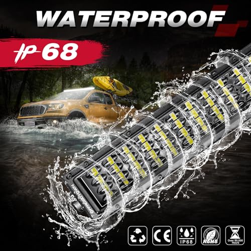Image of OFFROADTOWN 54 Inch 832W Curved LED Light Bar Quad Row Roof Driving Light