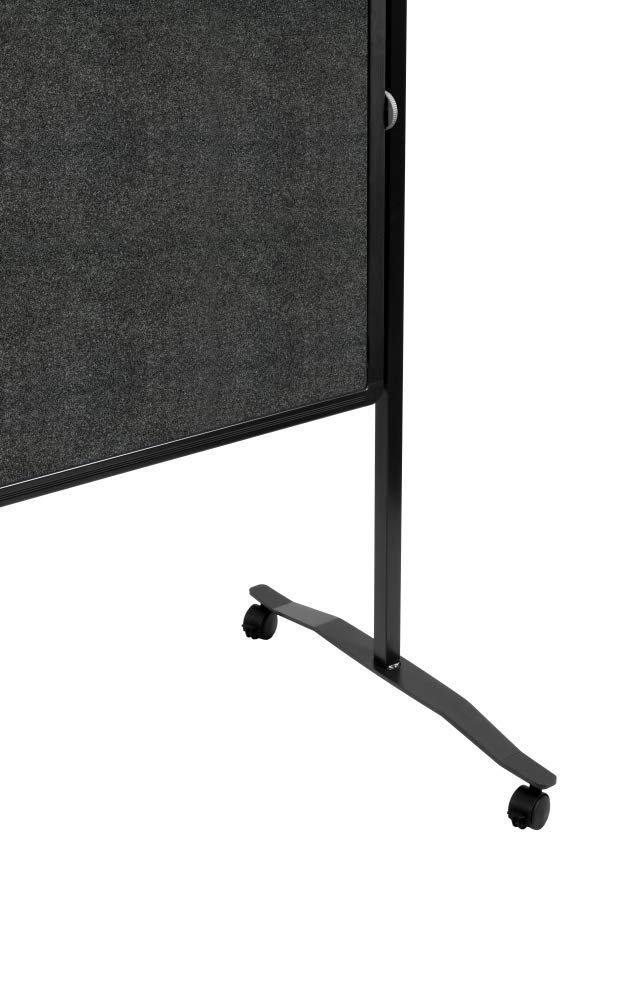 Legamaster Premium Plus Moderationswand - anthrazit - 150x120 cm - doppelseitig, mit Filz bezogenes Pinboard - einsetzbar als Trennwand - inkl. 4 feststellbaren Rollen und einklickbaren Papierhaken
