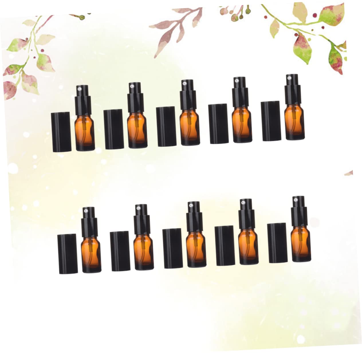 Emulsión de Vidrio Botella 10 Piezas Marrón, 50ml