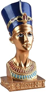 Egyptian Pharaoh Sculpture Home Ornament, Ancient Egyptian Queen Statue Small Head, Bust Resin Figurine Furniture Decor Crafts