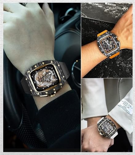 Boîtier carbone Apple Watch 45mm cadeau idéal homme luxe - 3