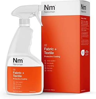 Nanoman Fabric & Textile Protector Spray | Invisible, Waterproof, Stain-...