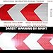 tuyrchu Reflective Tape Red and White 6 inch, Outdoor Waterproof Hazard Conspicuity Warning Industrial Marking Tape (11 feet)
