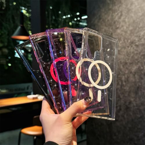 Coque Galaxy S24 anti-choc transparente avec paillettes intégrées