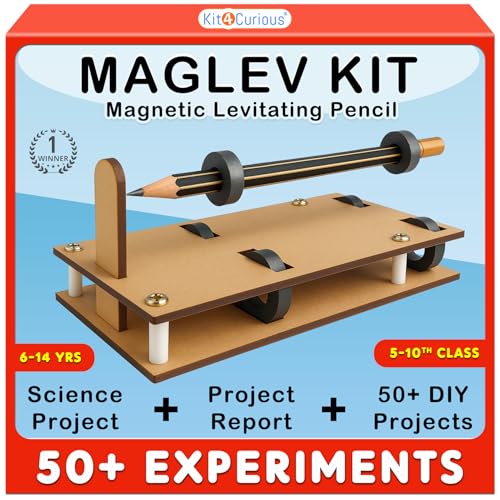 Image of Kit4Curious Magnetic Levitating Pencil School Project Model + 50 DIY Science Physics Fun Experiments kit