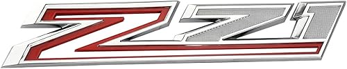 Miniatura 5 de 2 emblemas Z71 de repuesto para Silverado 1500 2500 3500 2019-2021 84632695 Placa de identificación OEM (cromo rojo)