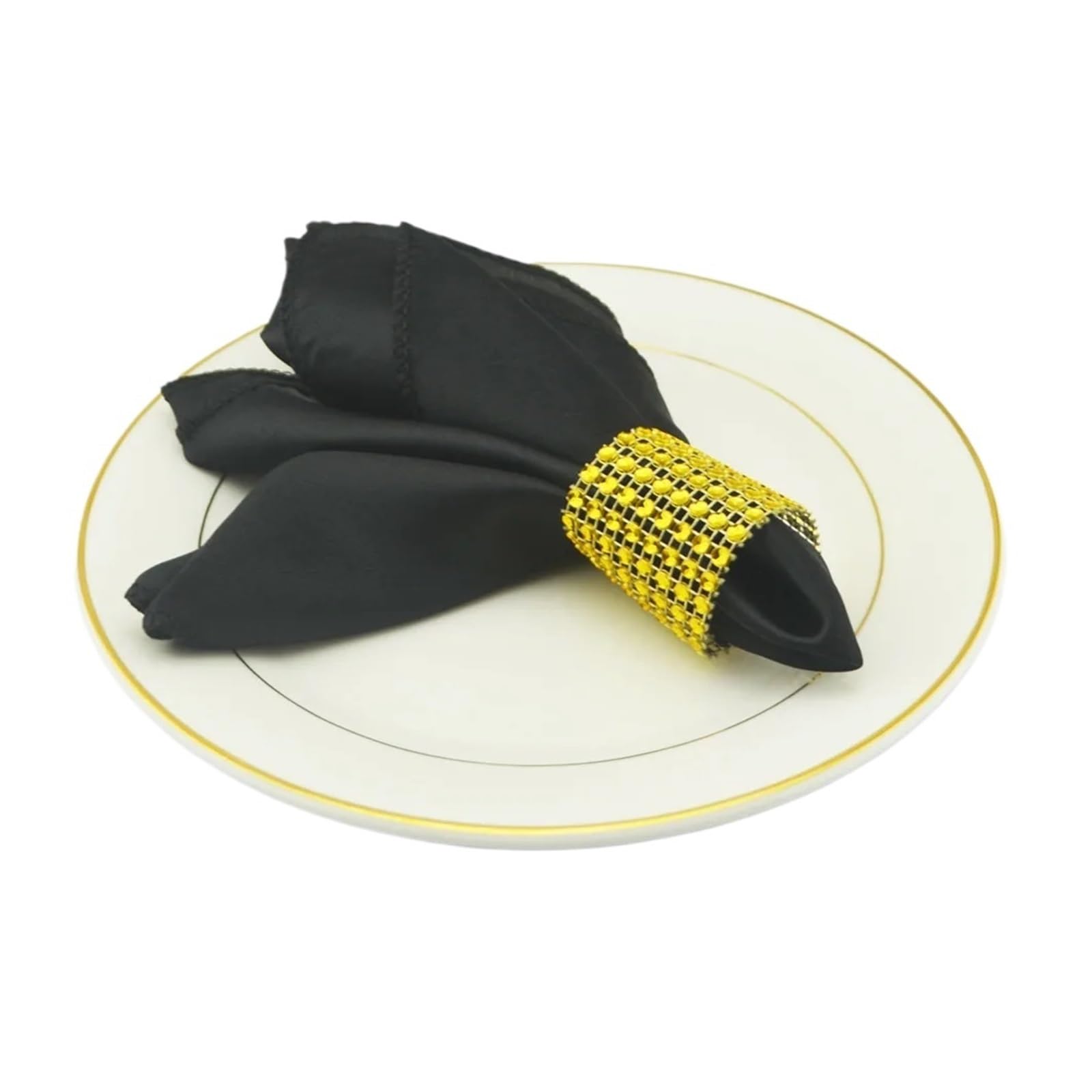 Satin Dinner Napkins 50pcs Square 30cm/50cm Napkins Cloth Satin Fabric Napkin Pocket Handkerchief for Wedding Birthday Home Party Hotel Restaurant(Black-Square 30cm)