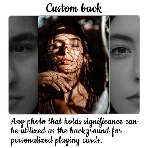 ooelyy Custom Elite Low Vision Playing Cards, Personalized Large Print Playing Cards, Red Black Background Makes It Easy to Read Poker Cards - Thumbnail 4