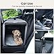 pecute Hundebox Faltbar Hundetransportbox Stabil Auto Transportbox Hund 61 x 52 x 45 cm, Leicht Katzen Transportboxen Atmungsaktiv Hundebox mit Rolltor, Transportbox Zum Autofahren Reisen, Grau