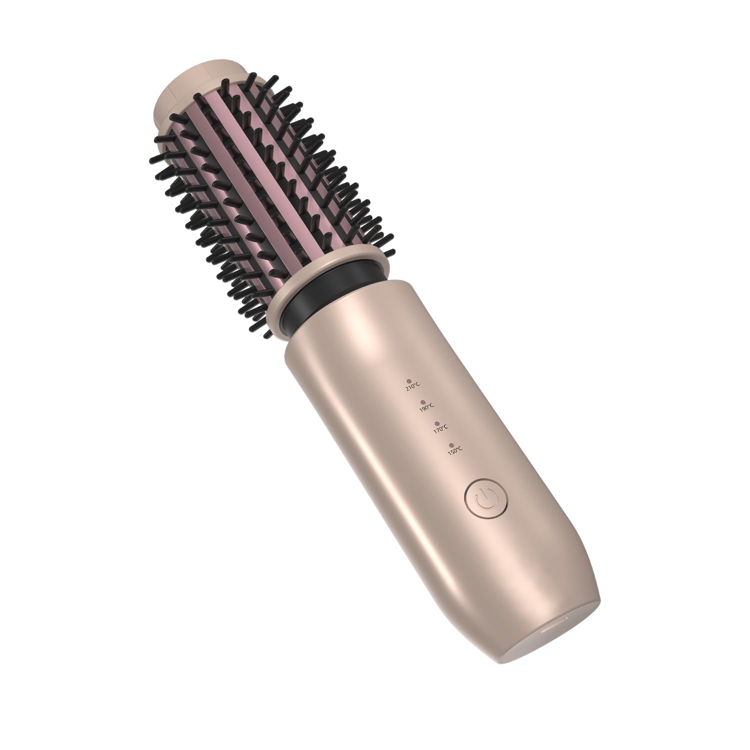 Brosse Chauffante Sans Fil 3 en 1, Brosse Thermique Portable, Brosse Cheveux Bouclés avec 4 Températures, Boucleur a Cheveux pour Créer des Boucles Naturelles, Dorés