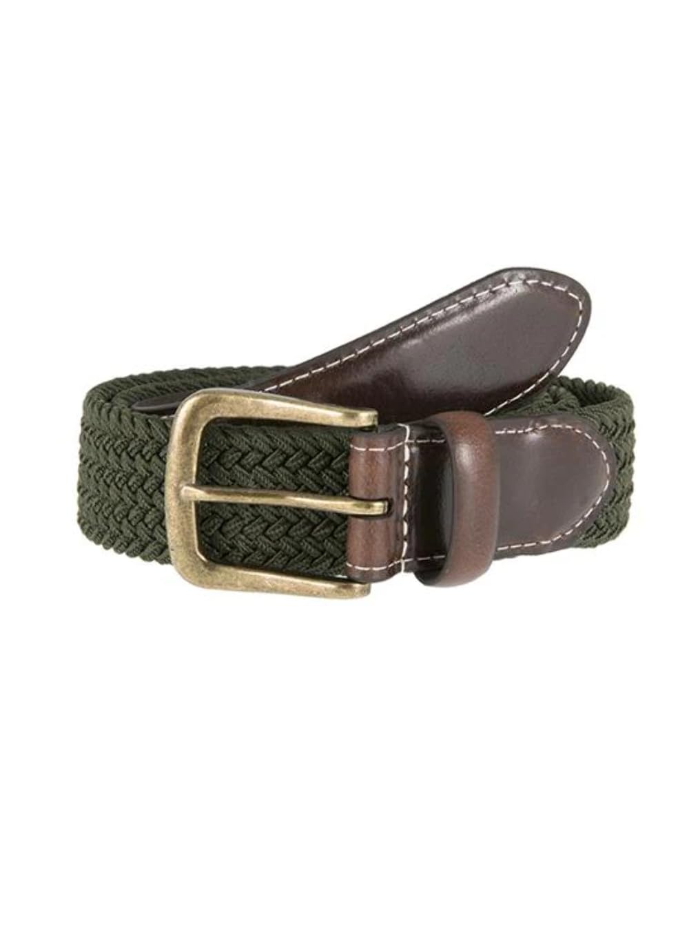 Dents Men’s Stretch Elastic Webbing Belt OLIVE L