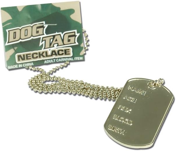 Bristol Novelty BA028 Dog Tag Necklace, Mens, One Size