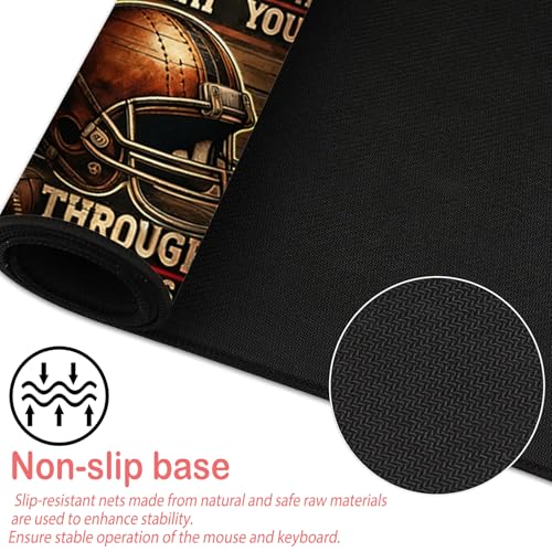 Image of Nuxovilar Large Mouse Pad & Computer Game Mouse Mat (35.4x15.7IN, Vintage Rugby Art) (90 * 40cm Vintage Rugby)