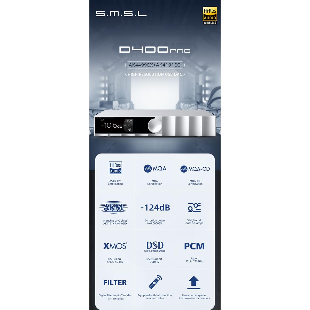 SMSL D400 Pro features overview