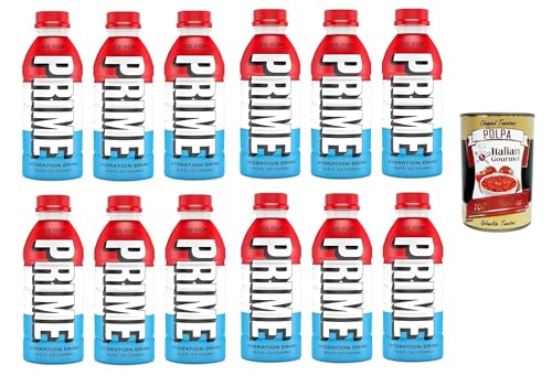 Prime Energy Drink Ice Pop Geschmack 12 Stück 500ml energy drink Einweg flasche + Italian Gourmet polpa 400g