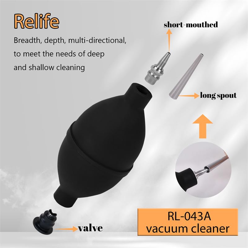 Luftgebläse Für Kaffeemühle & Kamera – Doppeldüsen Staubbläser Mit Metallspitze (orange)