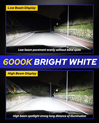 Image of AUTOONE 9005 9006 Light Bulbs Combo, Super Bright 6000K Cool White, 1:1 Mini Halogen Size 9005 HB3 & 9006 HB4 Accessory Fog Light, Non-Polarity Plug and Play, Pack of 4