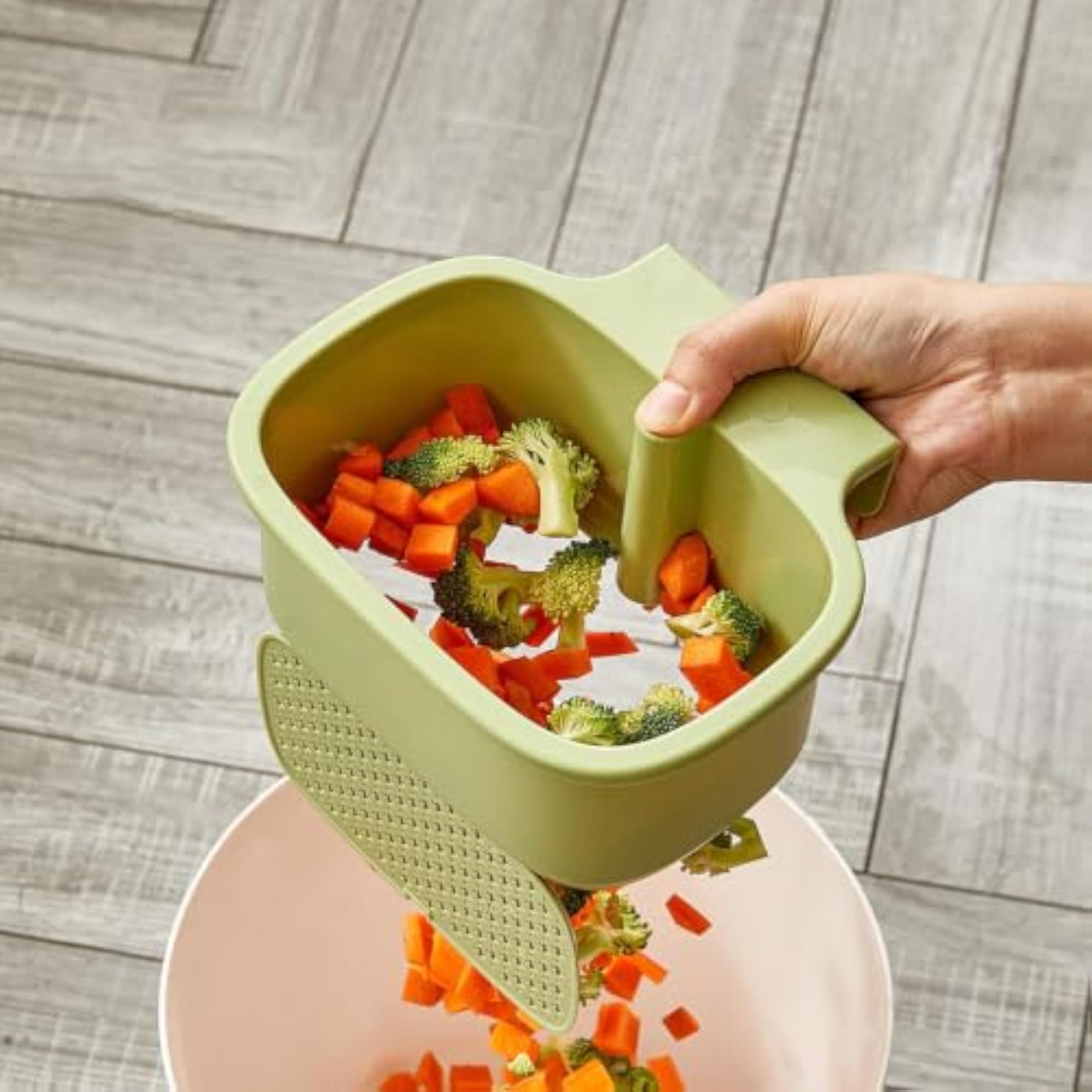 Kitchen Sink Drain Strainer Cleaning Tool Holder, Green