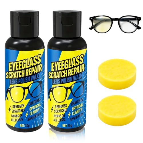 Eyeglass Scratch Remover,Eyeglass Lens Cleaning Spray for Eyeglasses & Sunglasses, Minimize Fine Lens Marks, Household Lens Cleaner for Clear Lens View