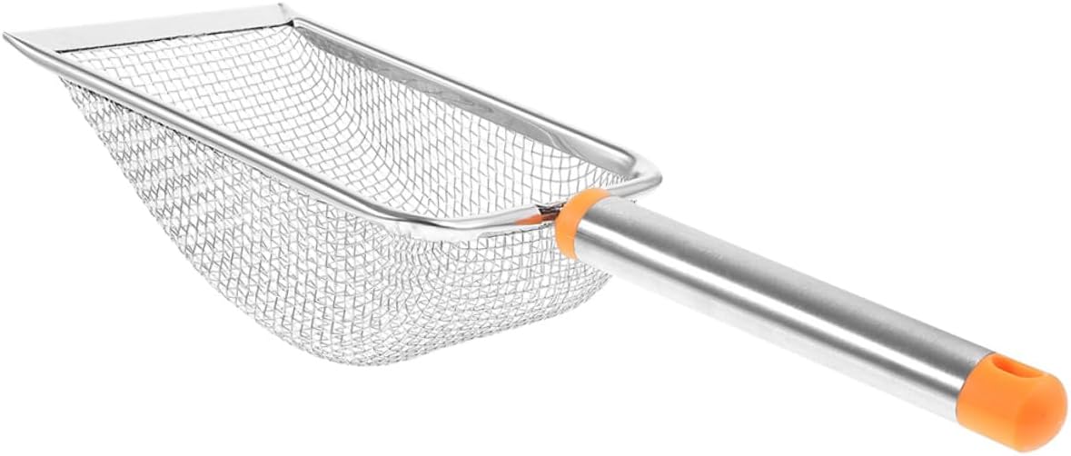 Stainless Steel Cat Litter Scoop with 3.8x3.8mm Mesh, Metal Poop Shovel for Litter Box Cleaning, Sturdy Pet Scooper for Cats and Small Pets