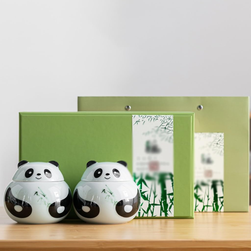 SONGCHAO Sugar Jar Creative Panda Tea Can, Ceramic, Travel Warehouse, Storage Tea Canister