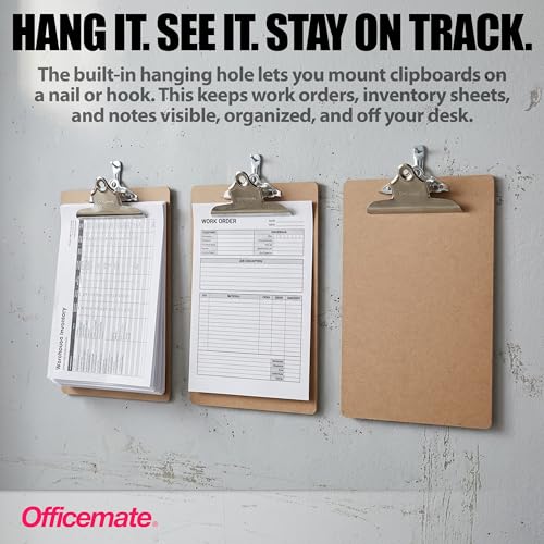 Officemate Recycled Wood Clipboard, Letter Size, 9" X 12.5" with 6" Clip, 3 Pack (83133) image 7