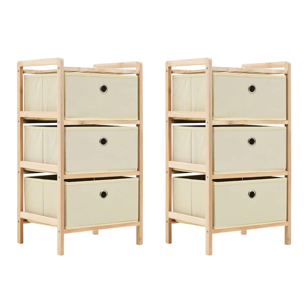 Estante de almacenamiento de madera de cedro con cesta de tela de 5 niveles, organizador beige para organización del hogar, solución de almacenamiento multiusos, cestas duraderas y elegantes incluidas