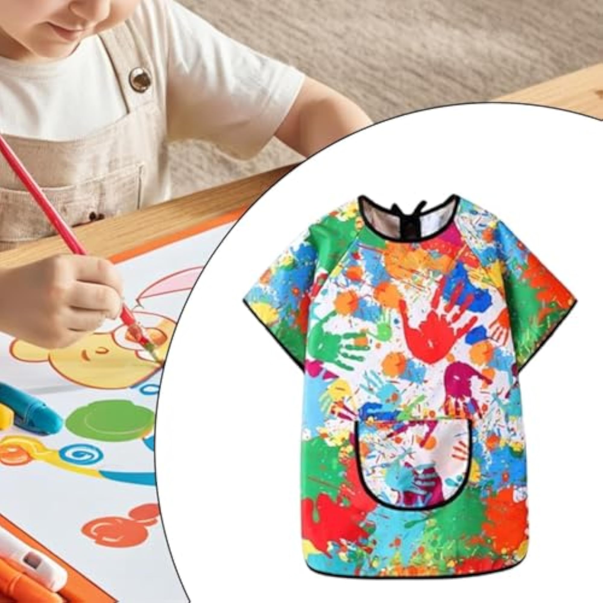Soft Children Art Smock for Kindergarten, Multicolor