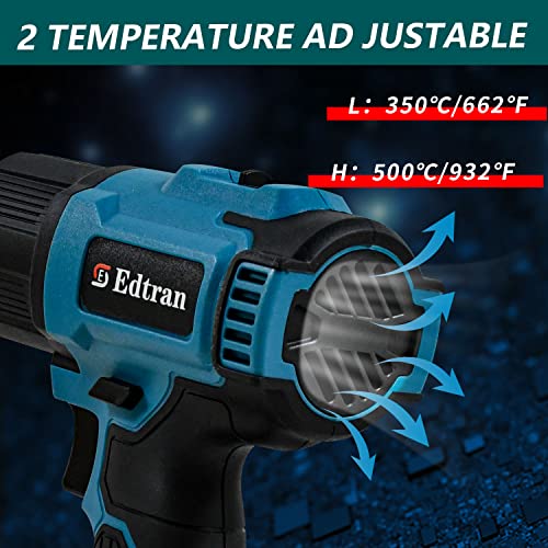 Cordless Heat Gun, Hot Air Gun Compatible For Makita 18V Volt Lxt Battery, 3 Nozzle, 2-Temp Setting Max 932°F(500°C) Heat Gun For Crafts, Shrink Tubing, Resin & Decorating(No Battery) #TOP3