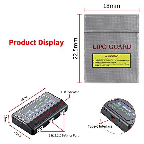 Runcam 11.1V Lipo Airsoft Battery With Mini Tamiya Connector & 3S Balance Charger & Lipo Safe Bag Combo For Airsoft Guns Aifsoft Rifle #TOP3