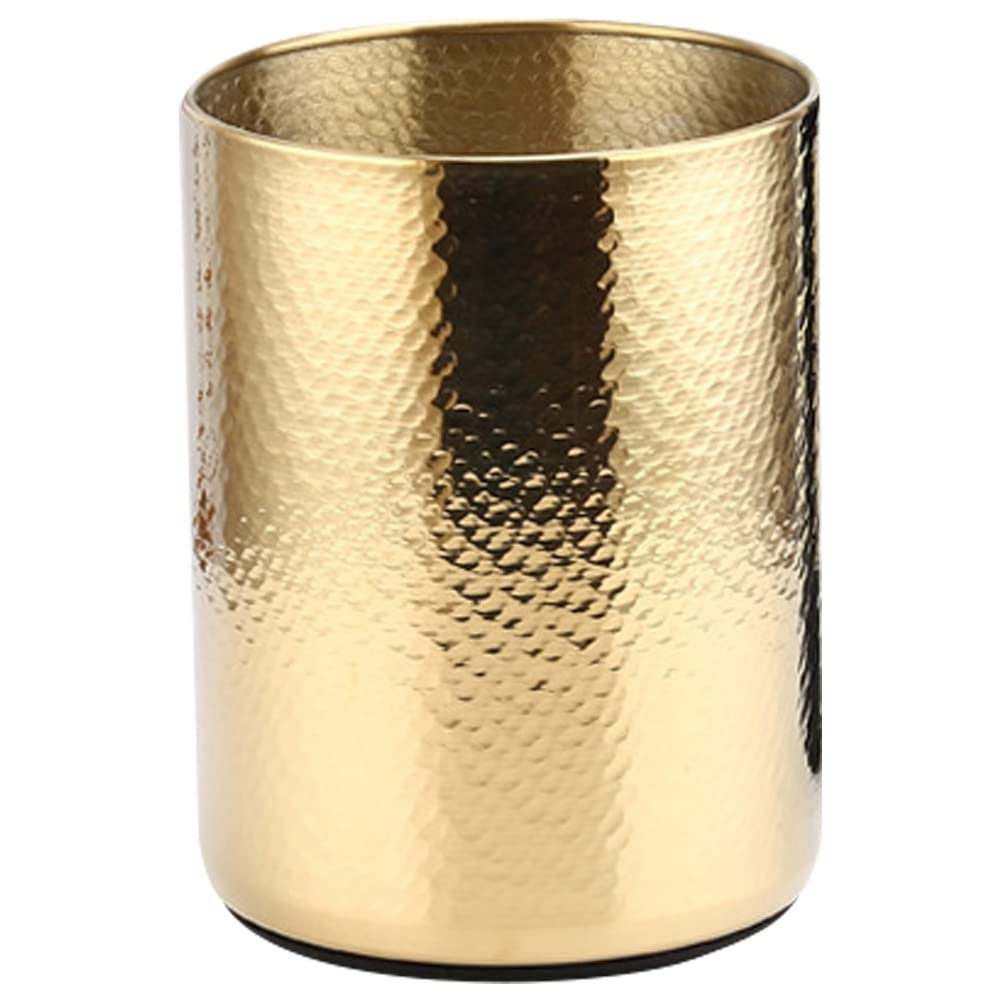 coserori Stainless Steel Champagne Bucket Home Hammered Ice Wine Bucket KTV Wine Ice Bucket Beer Bucket,Gold