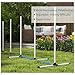 Caviresta White 4-Piece Dog Agility Pack: 106.3in Ground-Stable Weave Poles, 32.8ft Quick-Connect Spray Tube, Ergo Whistle, 600D Zippered Bag