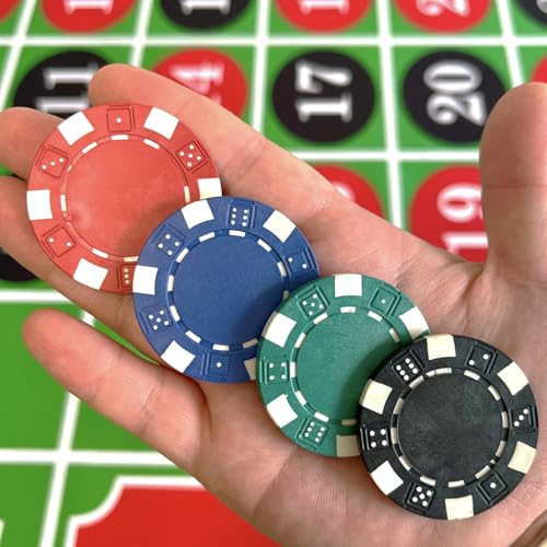 image for SEETOOOGAMES 100 Pieces 11.5g Clay Composite Dice Striped Casino Poker