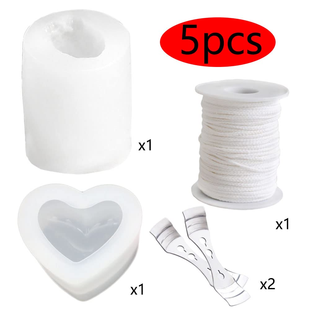 Zasiene Moule à Bougie En Silicone 2 Pièces Moule Pour