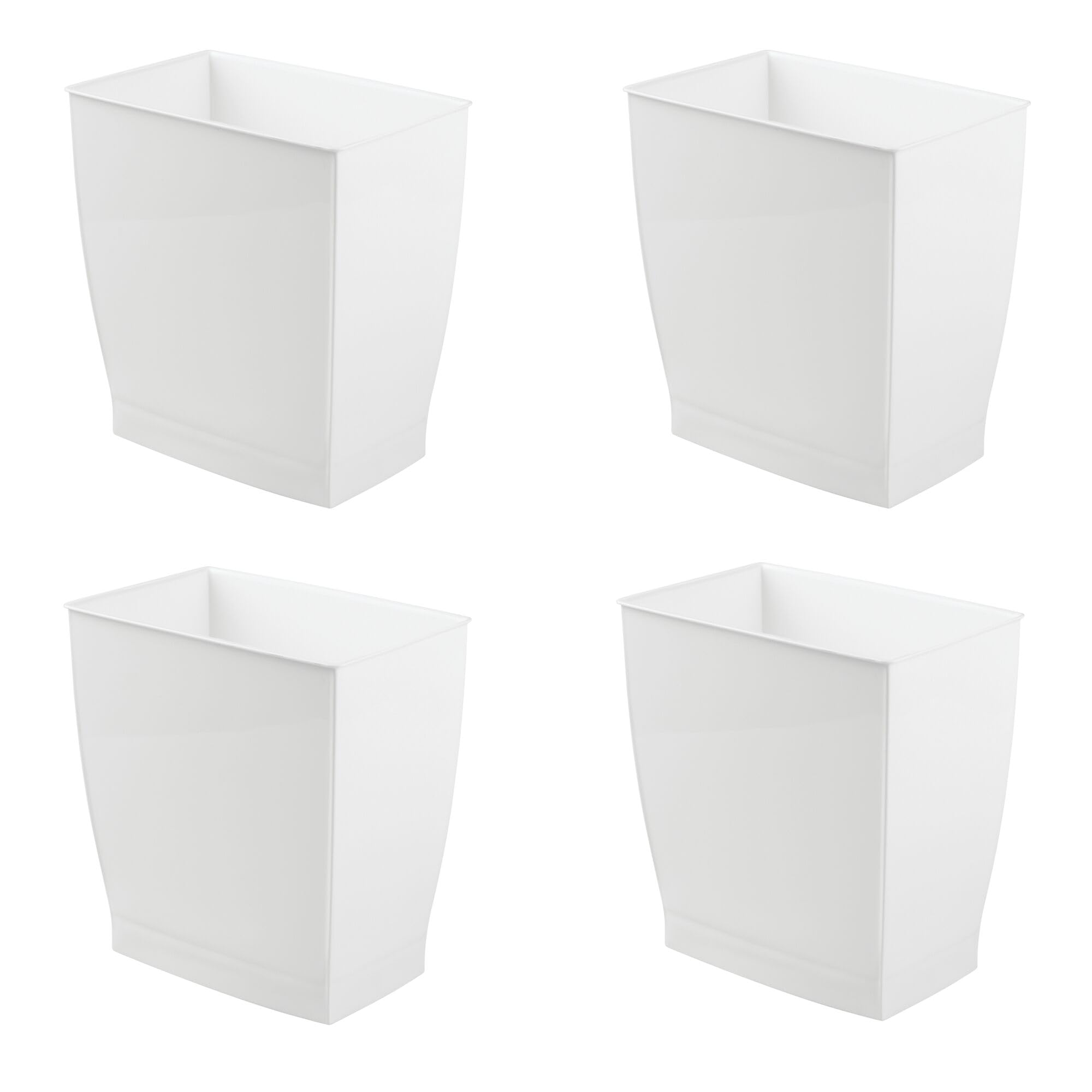 Cubos de basura pequeños iDesign rectangulares para organizar baños pequeños y aseos
